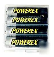 Maha powerex nimh 4 rechargeable aa battery w/case