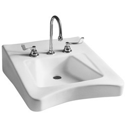 Mansfield 315 wall hung wheelchair lav 20 x 27 white 