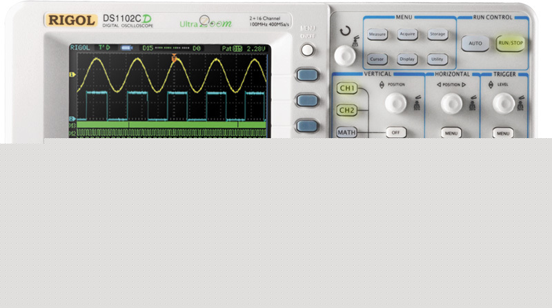 Rigol oscilloscope DS1052D 50MHZ +16CH logic analyzer