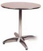 Round synthetic glass table top w/base - 29.5 inch