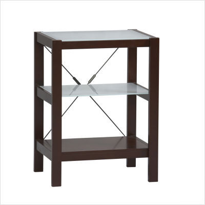 Linon frosted glass printer stand