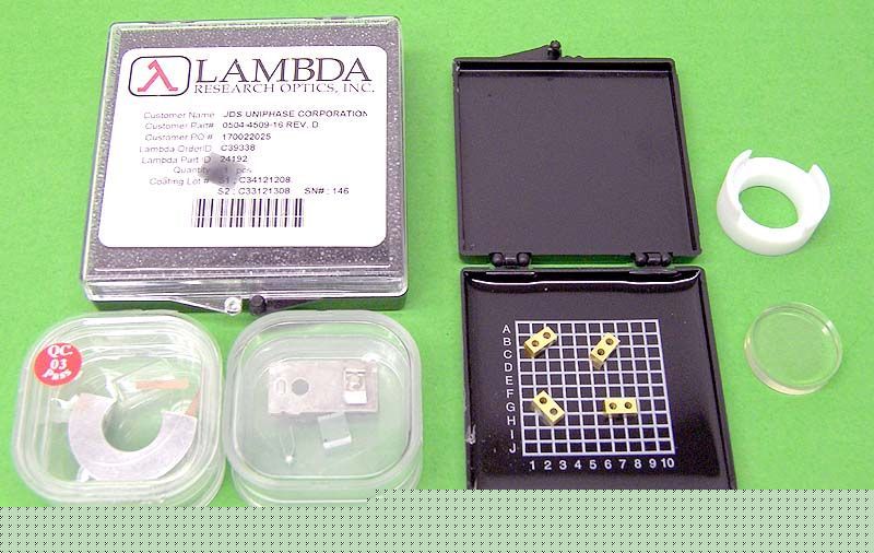 Lot 8 spectra physics laser crystal mirror focuser lens