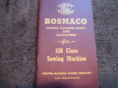 Singer 136 class sewing machine parts book
