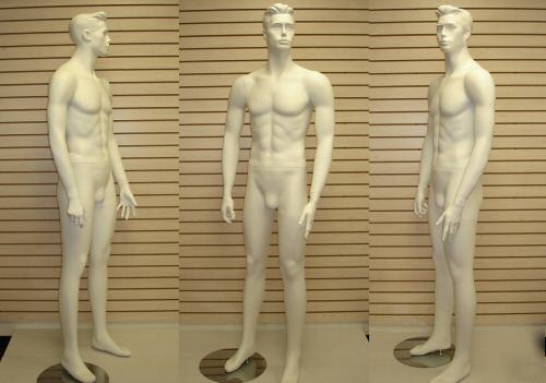 White color full size masculine male mannequin cge-7