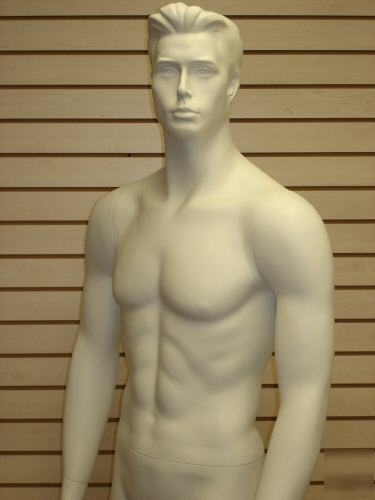 White color full size masculine male mannequin cge-7