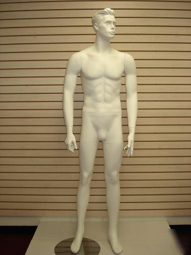 White color full size masculine male mannequin cge-7