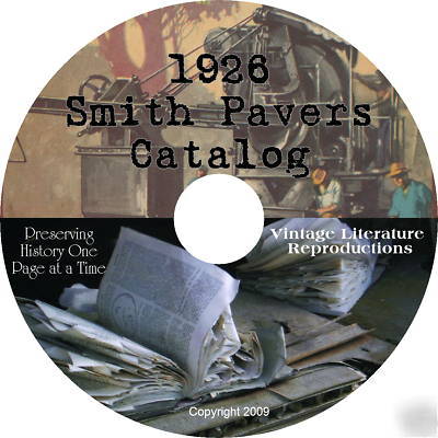 1926 smith pavers - road & railroad catalog on cd 