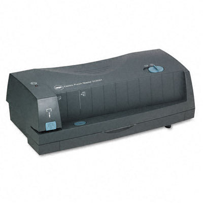 24-sheet two- and three-hole adjust punch/stapler gray