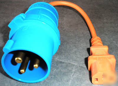 240V site plug to iec C13 pat tester adapter lead cable