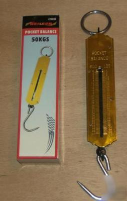 50KG spring balance weighing scales fishing luggage bn