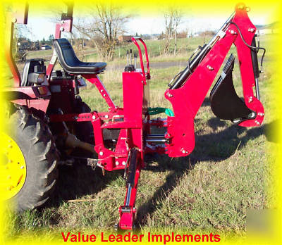 6'dig pto powered tractor backhoe bhm-6 cat.1 3PT 25HP+