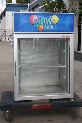 Aht countertop glass one door ice cream freezer wow