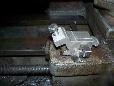 Atlas lathe agd dial indicator holder carriage stop.