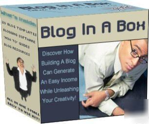 Blog in a box web script marketing tool w/ resale on cd