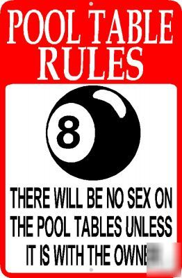 Funny bar sign pool table free shipping