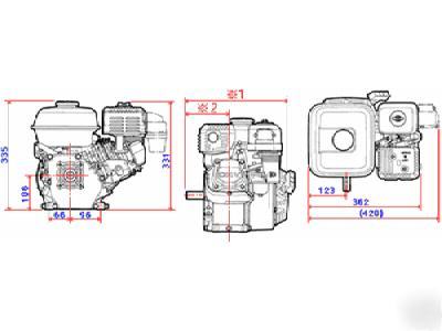 New honda GX200 6.5 hp hrz shaft in box