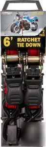 New ratchet straps 2/pack 6' x 1