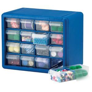 Part bin storage cabinet akro mil 16 dwr blue 10716CFT