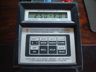 Shortridge hydrodata multimeter hdm-250 meter