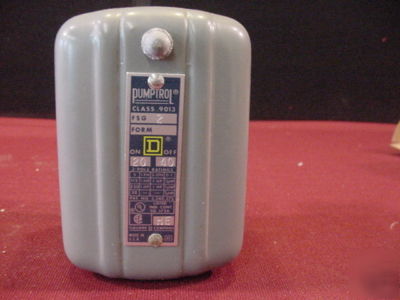 Square d pumptrol fsg-2 pressure switch close 20 OPEN40