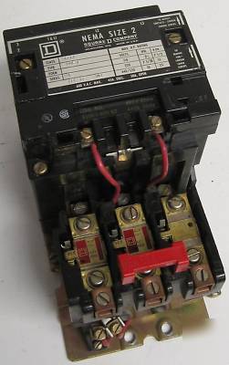 Square d size 2 full voltage starter 25HP 8536SDO1V06