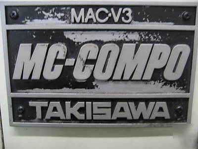 Takisawa mac-3V, cnc, vertical machining center, vmc