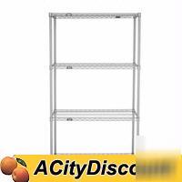 Titan 24 x 24 x 63 chrome wire shelving unit
