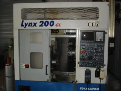 1999 daewoo lynx 200 gl gantry loader turning center