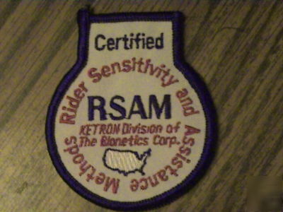 Certified,rider sensitivity&assist ,patch emblem crest 
