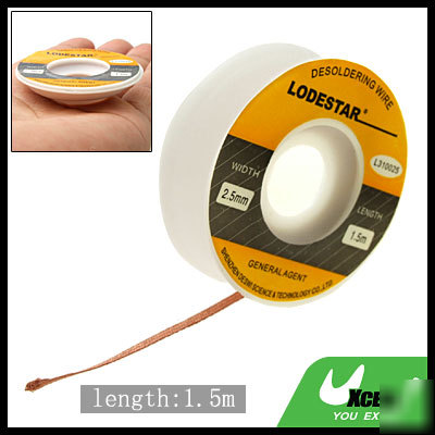 Desoldering soldering wire 2.5MM wide 1.5M long roll