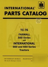 Farmall 560 660 international 660 part catalog manual