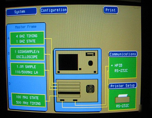 Hp 16500B logic analyzer w/ 16532A scope, 16517A +more 