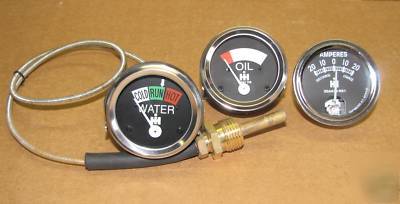 Ih oil temperature amp gauges gauge set farmall b c h m