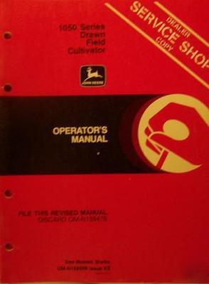 John deere 1050 pull-type cultivators operators manual