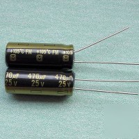 Low impedance, electrolytic caps, 470UF 25V...lot of 10