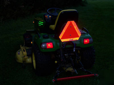 Smv safety sign with 72 red led 12V lights complete kit