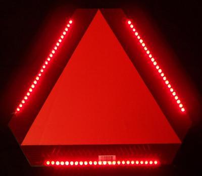 Smv safety sign with 72 red led 12V lights complete kit