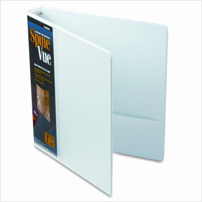 Spinevue round ring view binder, 1IN capacity, white