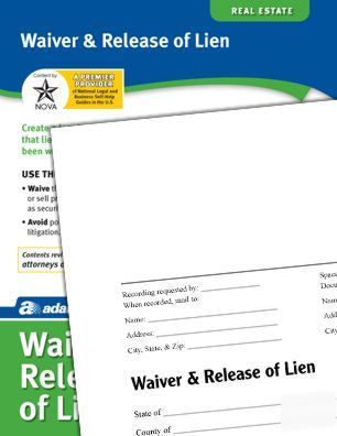 Waiver of lien blank legal forms 
