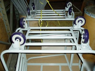 Grocery stock cart, market stocking, rolling table,