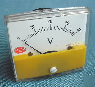 Attractive modern moving coil volt meter 40V fsd tested
