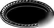 HeftyÂ® black 10'' premium plastic dinner plate