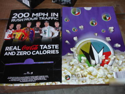 Nascar/coke popcorn bags 130OZ butter 2PLY laminated