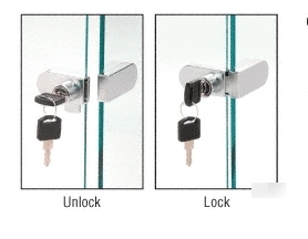 New cabinet or showcase lock stick on - no drilling - 