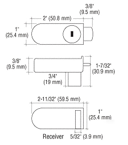 New cabinet or showcase lock stick on - no drilling - 