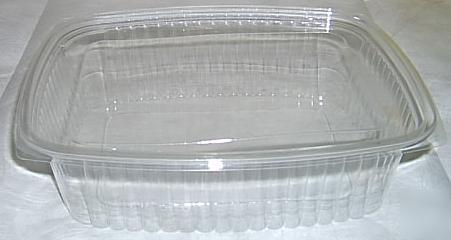 New lot 125 48 oz clear deli containers base lid to go 