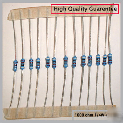 20PCS 1K ohm metal film resistors 1/4W +/-1% 