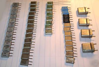 50 vintage cb ham receiver transmitter freq crystals