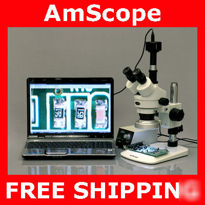 7X-45X stereo microscope, aluminum 80-led + 1.3M camera