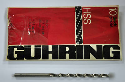 Guhring taper length drill parabolic #4 5.31MM 10PCS